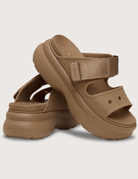 Crocs Sandales Compensées Femme Soho Double Bride Camel - 3