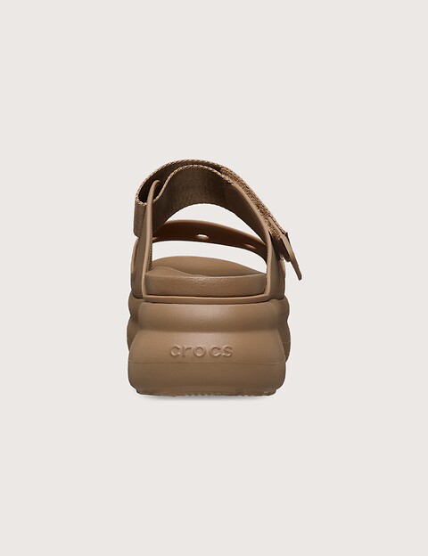 Crocs Sandales Compensées Femme Soho Double Bride Camel - 7