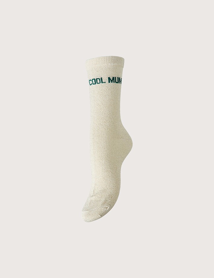 PIECES Chaussettes Lurex Nolia Beige