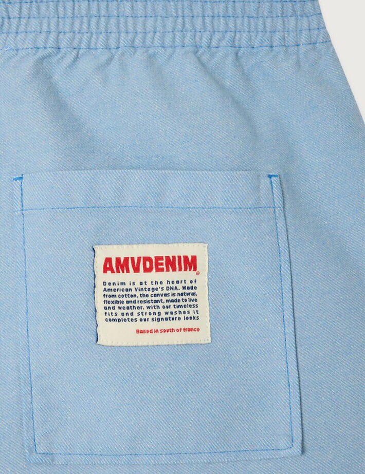 American Vintage Short Jogging Pusway Homme Ciel Vintage - 3