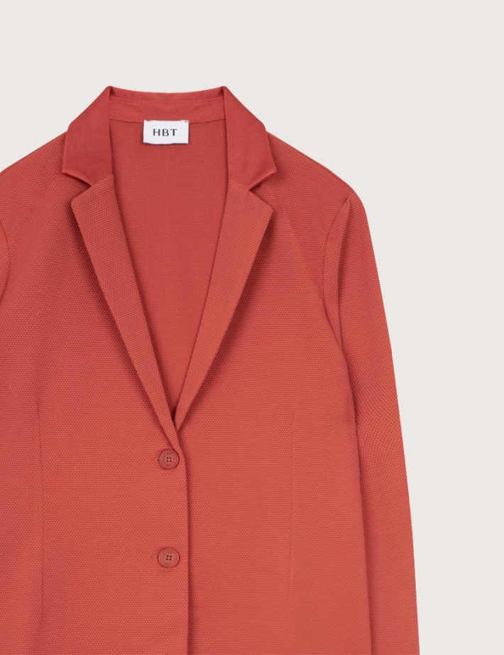 HBT Summer Chic Pique Wave | Shirley Veste Rouge - 2