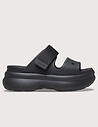 Crocs Sandales Compensées Femme Soho Double Bride Noir
