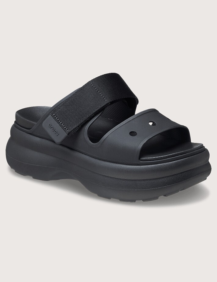 Crocs Sandales Compensées Femme Soho Double Bride Noir - 4