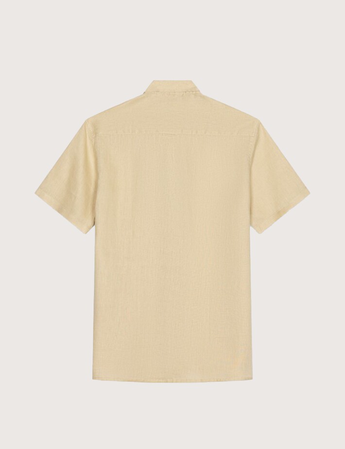 SEINSE Chemise Homme Manches Courtes Lin Beige - 2