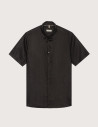 SEINSE Chemise Homme Manches Courtes Lin Noir
