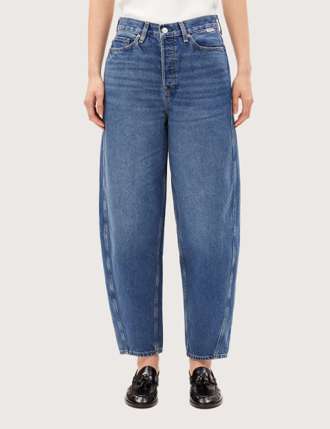 Armed Angels Jean Femme Coupe Ballon Baarly Barrel Bleu
