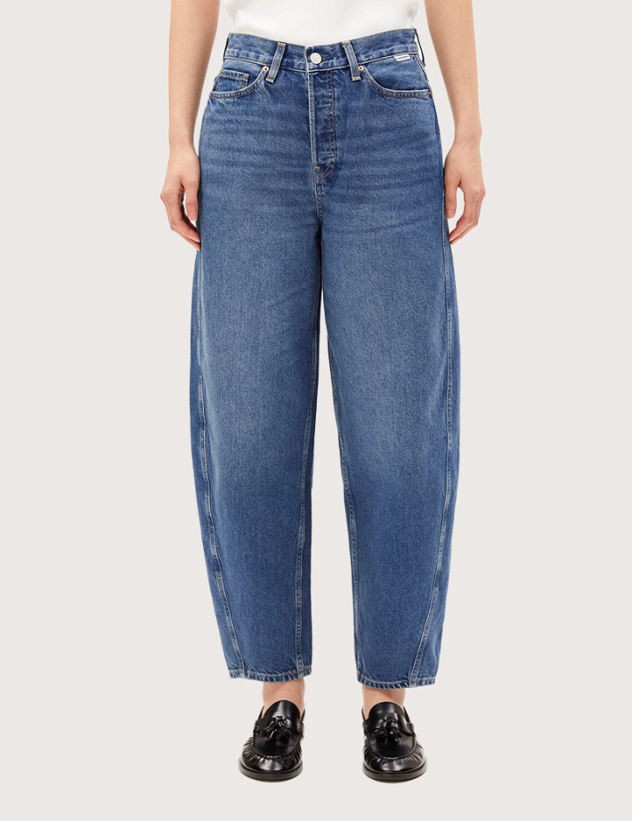 Armed Angels Jean Femme Coupe Ballon Baarly Barrel Bleu