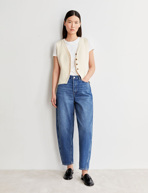 Armed Angels Jean Femme Coupe Ballon Baarly Barrel Bleu - 2