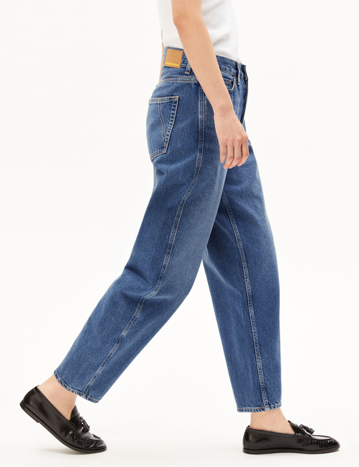 Armed Angels Jean Femme Coupe Ballon Baarly Barrel Bleu - 4