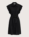 ZEN Robe Chemise Manches Volants Noir