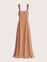ZEN Robe Longue a Bretelles Camel