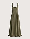 ZEN Robe Longue a Bretelles Kaki