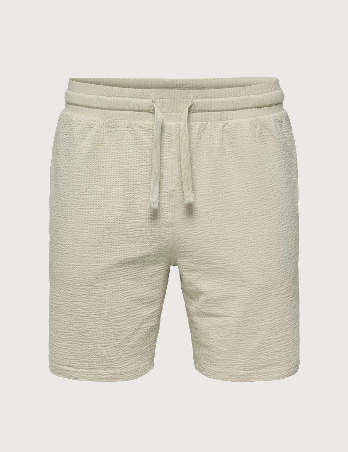 Only & Sons Short Homme Kian Life Gaufré Beige Noos