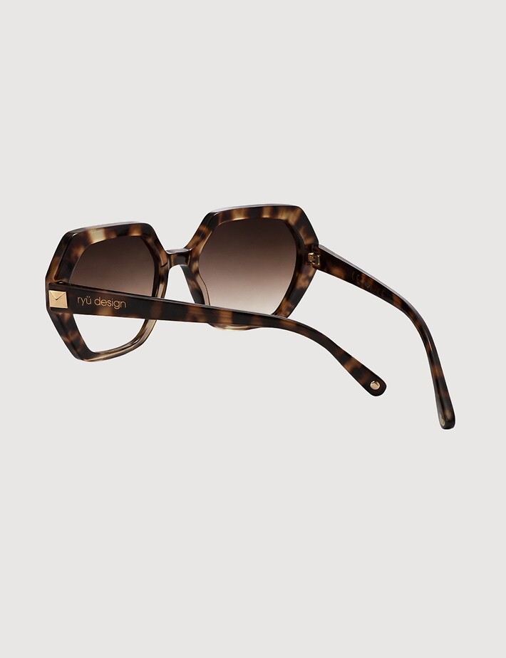 IYÜ Design Lunettes de Soleil Elise Ecaille Marron - 4