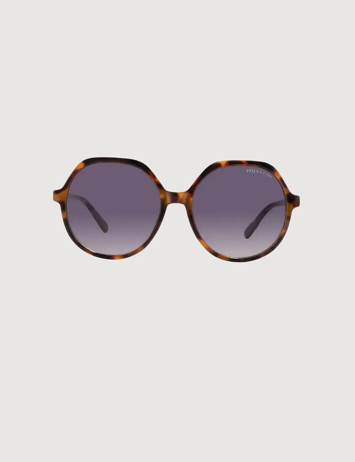 IYÜ Design Lunettes de Soleil Candice Ecaille Marron