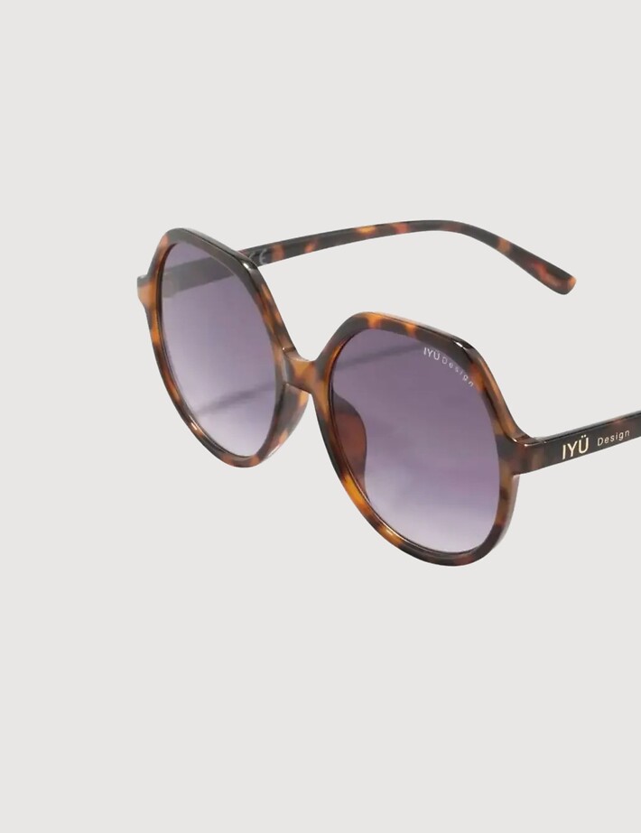 IYÜ Design Lunettes de Soleil Candice Ecaille Marron - 3