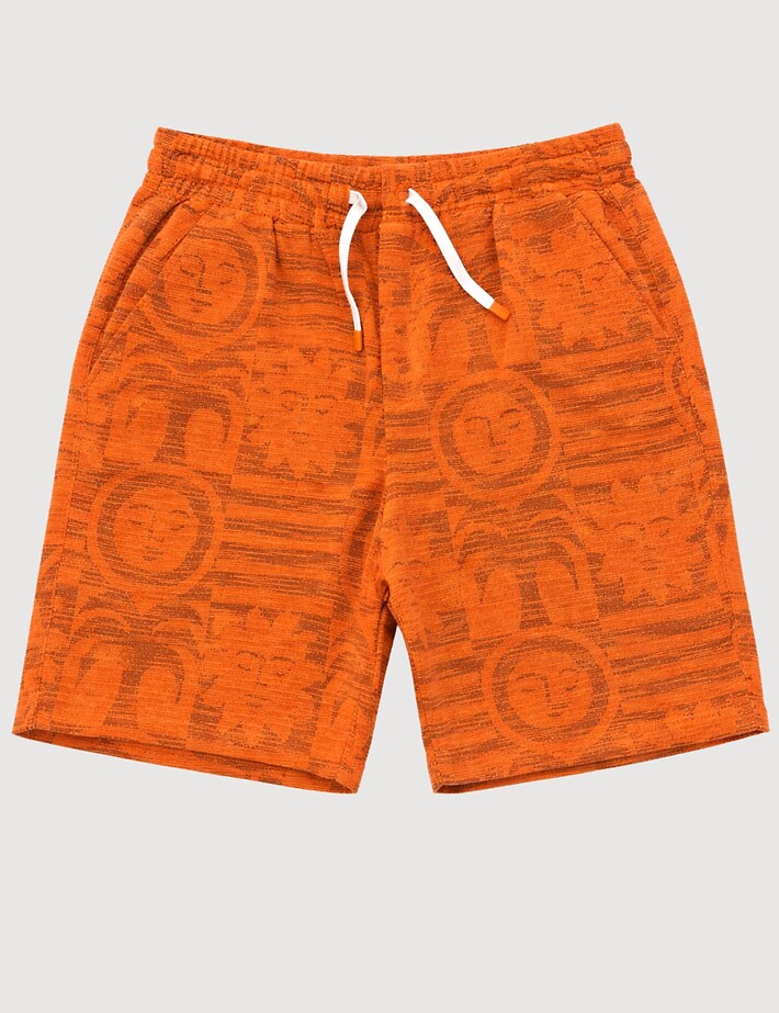 Natif Short Homme Jacquard Sunny Bloom Orange