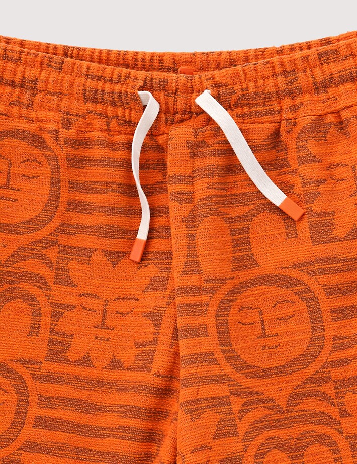 Natif Short Homme Jacquard Sunny Bloom Orange - 3