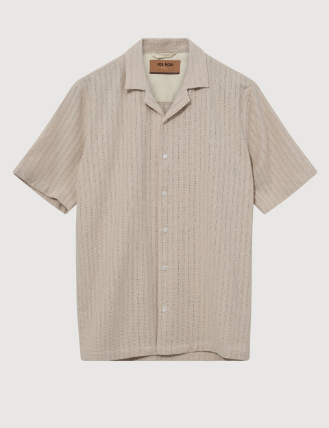 MOS MOSH Chemise Manches Courtes Homme Joe Basso Beige