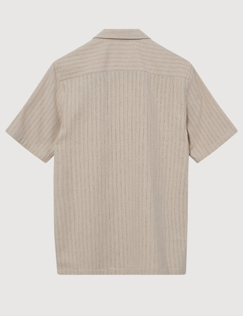 MOS MOSH Chemise Manches Courtes Homme Joe Basso Beige - 2