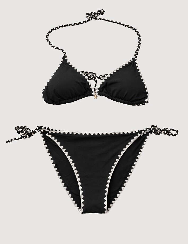 Coco Azul Maillot de Bain Deux Pièces Satiné Noir