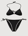 Coco Azul Maillot de Bain Deux Pièces Satiné Noir