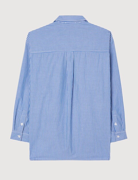 American Vintage Chemise Femme Zatybay à Rayures Bleu - 9