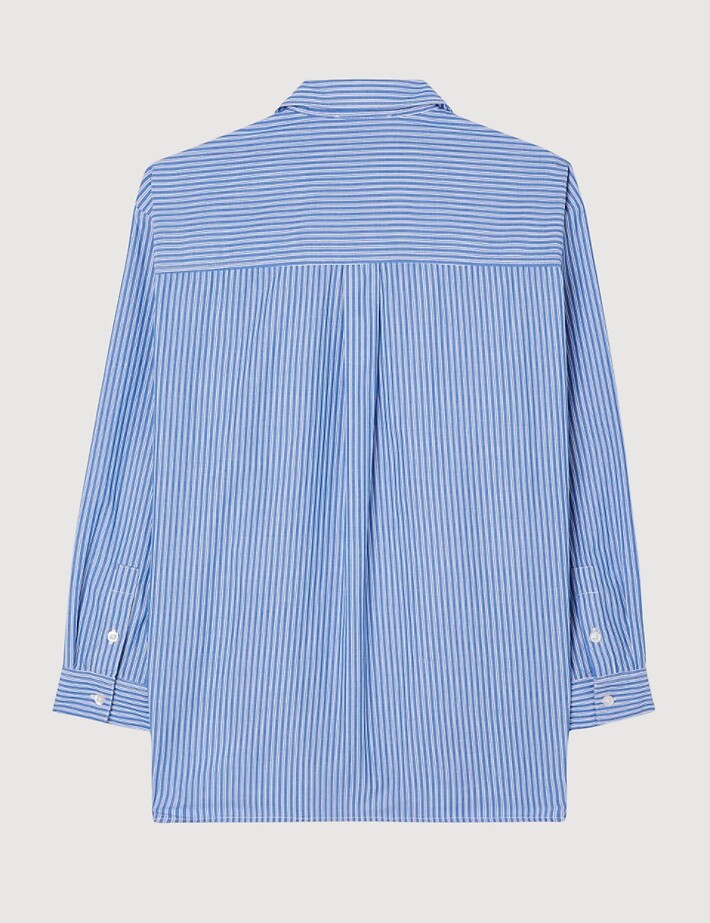 American Vintage Chemise Femme Zatybay à Rayures Bleu - 9