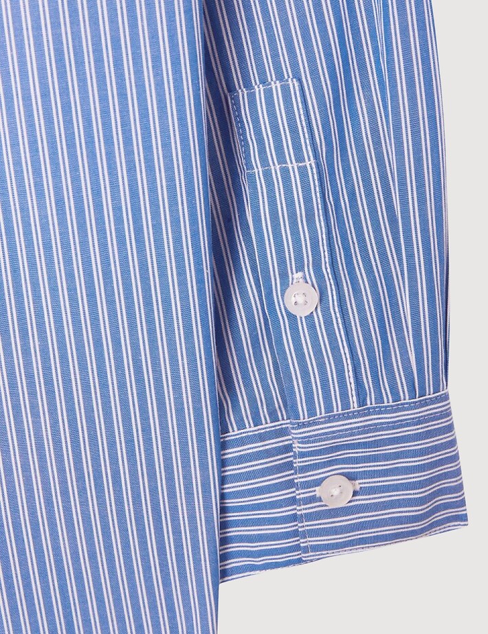 American Vintage Chemise Femme Zatybay à Rayures Bleu - 8