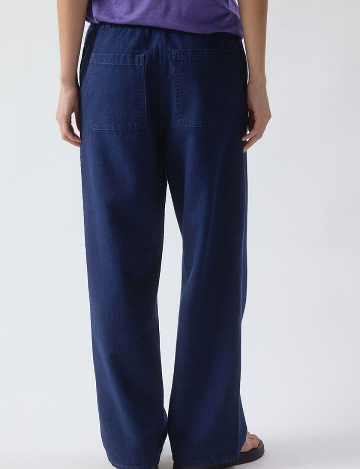 American Vintage Pantalon Femme Comow Bleu Brut