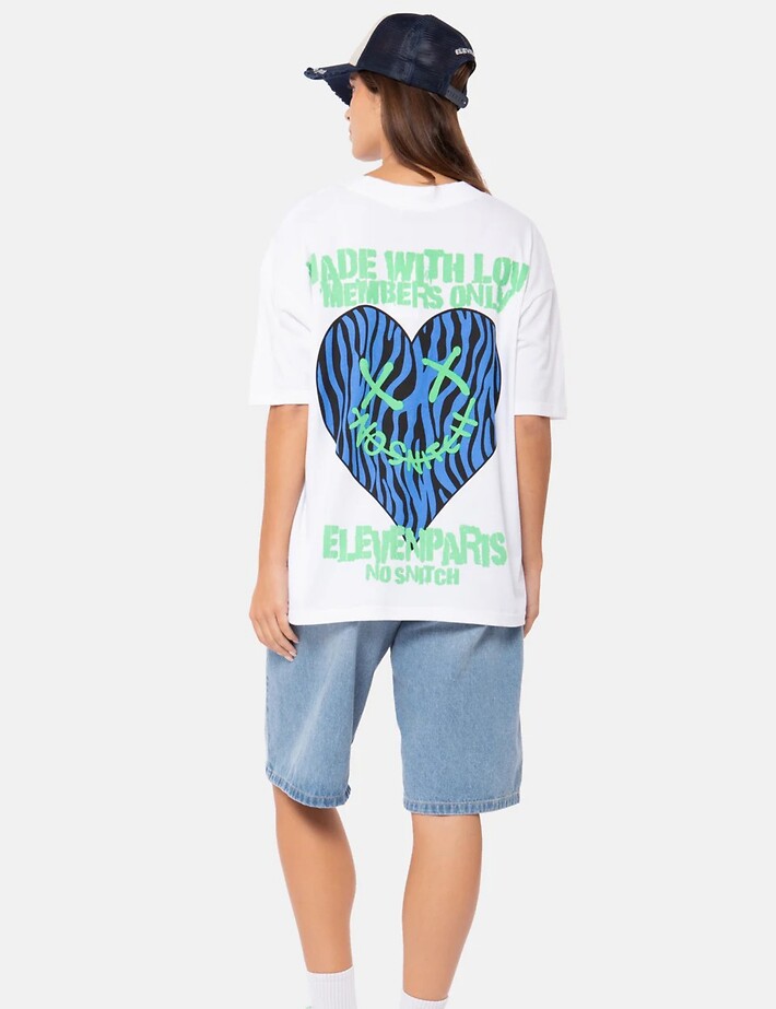 Eleven Paris T-Shirt Mixte Coupe Oversize Janiel Blanc - 2