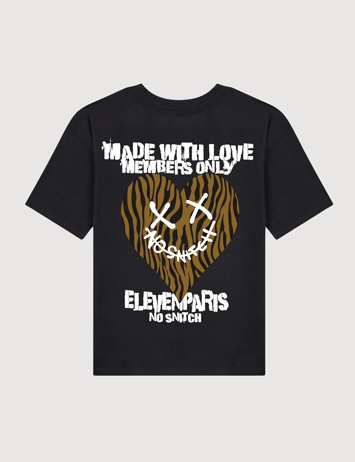 Eleven Paris T-Shirt Mixte Coupe Oversize Janiel Noir