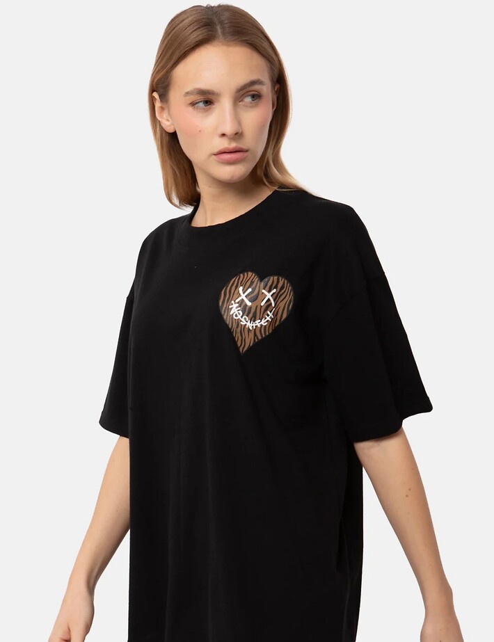 Eleven Paris T-Shirt Mixte Coupe Oversize Janiel Noir - 3