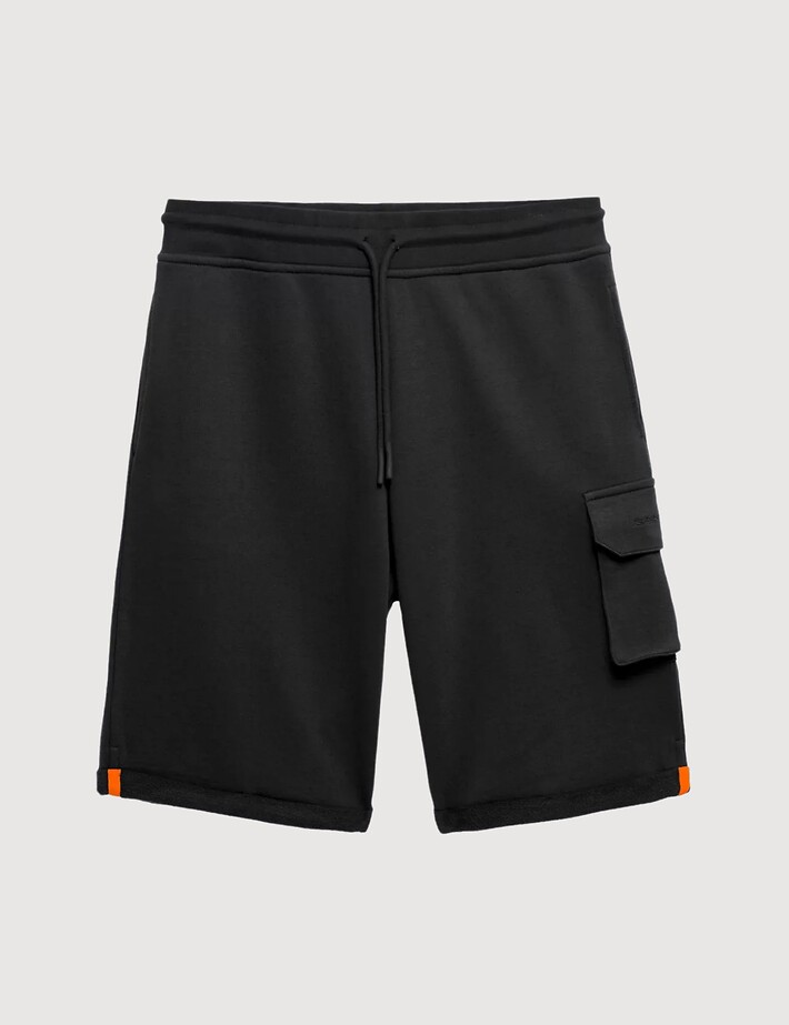 GERTRUDE Short Unisexe Coupe Cargo Ivar Noir