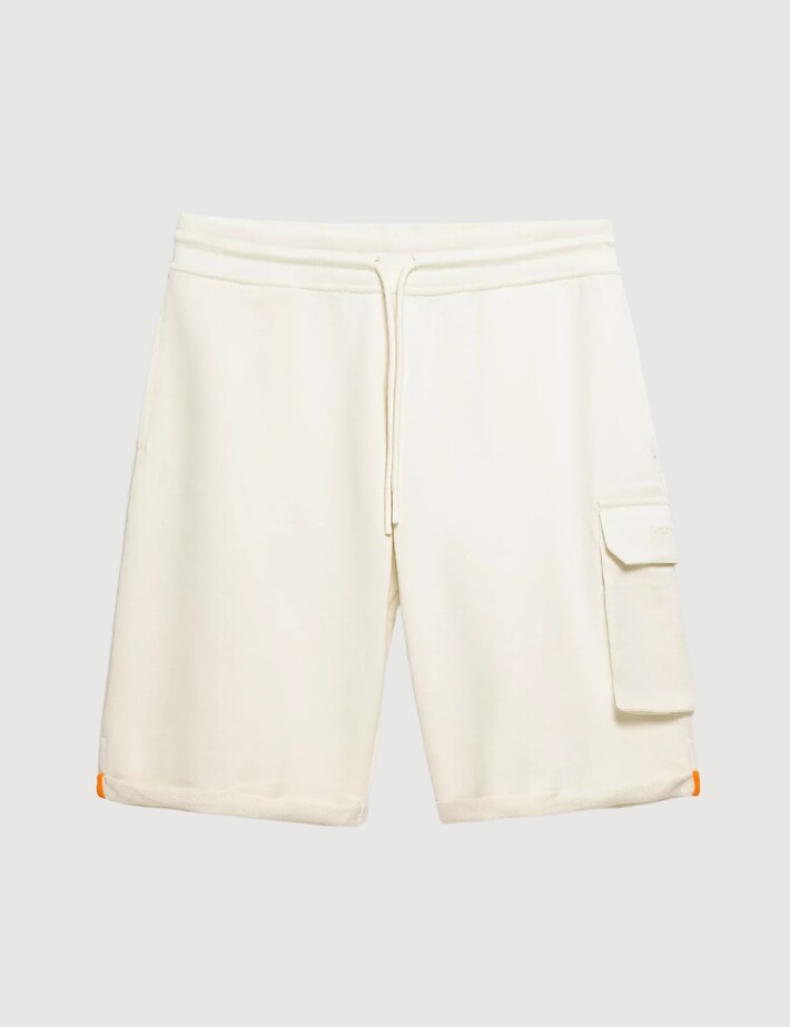 GERTRUDE Short Unisexe Coupe Cargo Ivar Crème