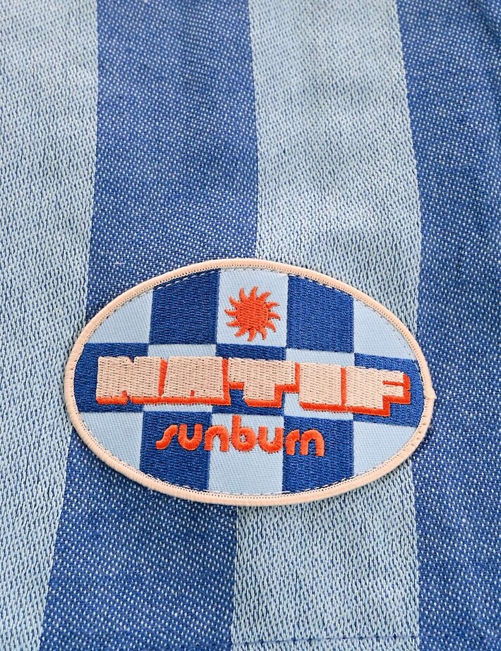 Natif Petite Serviette de Bain Fouta Sunburn Bleu - 2