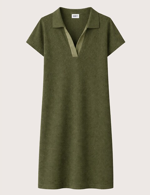 HBT Summer Chic Pique Wave | Brighton Robe Polo Kaki
