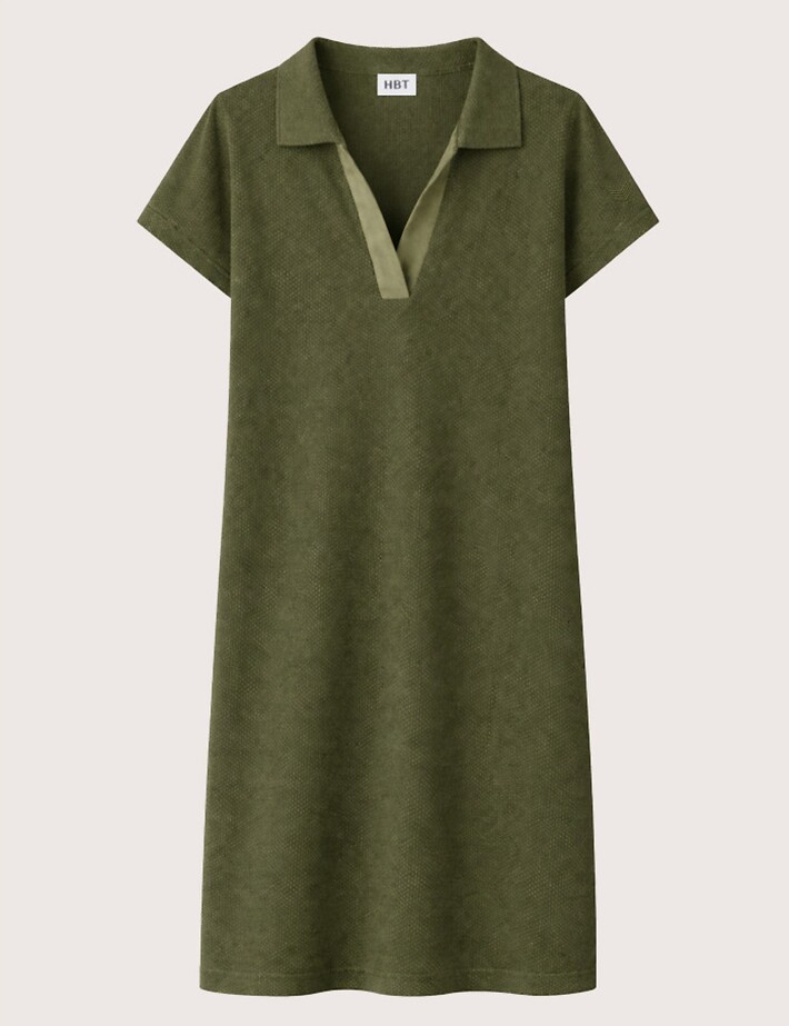 HBT Summer Chic Pique Wave | Brighton Robe Polo Kaki