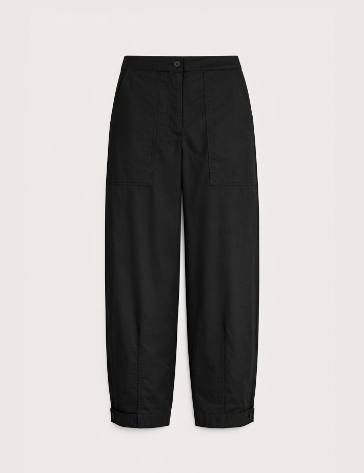 Bomboogie Pantalon Barrel Femme Noir