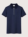 HBT Basics Essentiels Jersey | Rock Zip Polo Marine Homme