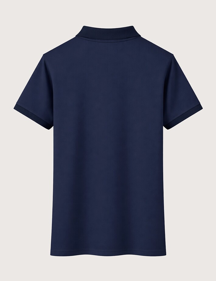 HBT Basics Essentiels Jersey | Rock Zip Polo Marine Homme - 2