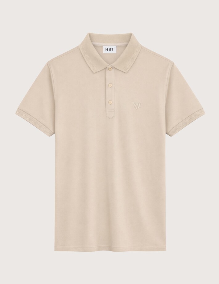 HBT Basics Piques | Rock Polo Beige Homme