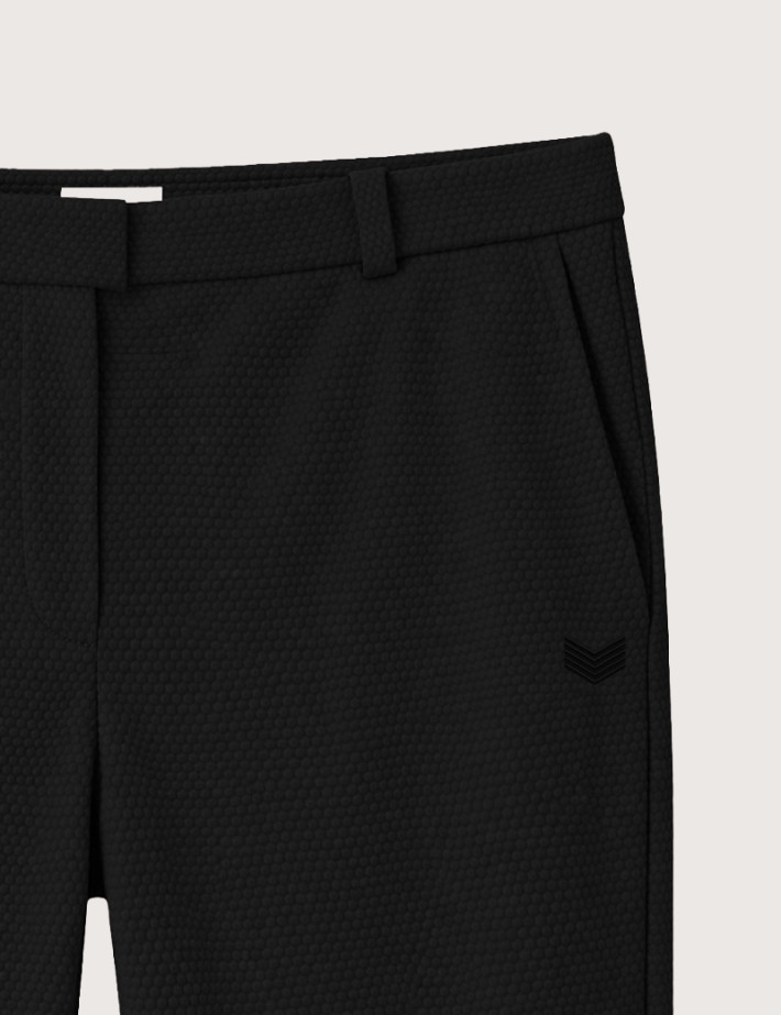 HBT Summer Chic Pique Wave | Jason Pantalon Noir Femme - 3