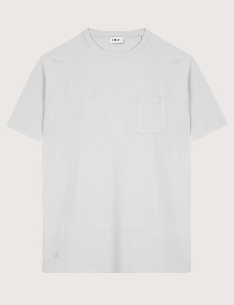 HBT Summer Chic Pique Wave | Twist T-Shirt Blanc Homme
