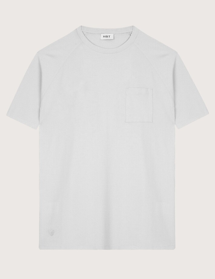 HBT Summer Chic Pique Wave | Twist T-Shirt Blanc Homme
