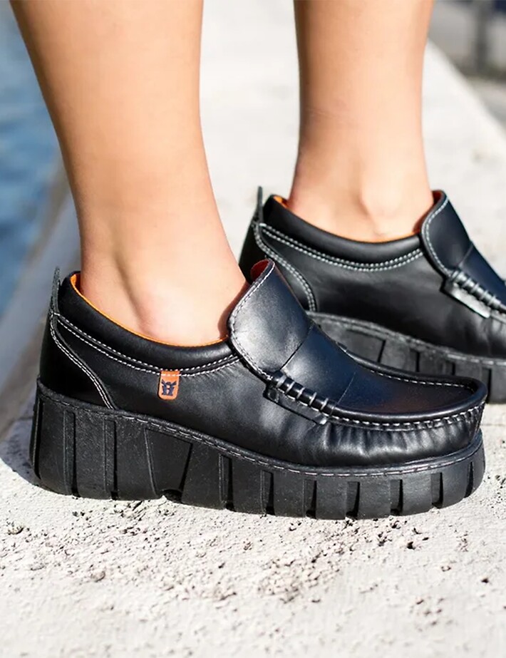 MAG Mocassins Compensés Queensize Noir - 2