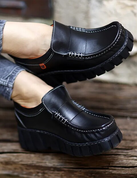 MAG Mocassins Compensés Queensize Noir - 4