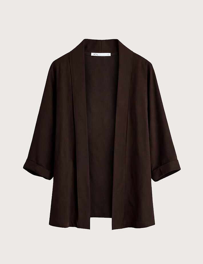 ZEN Blouse Femme Manches 3/4 Marron