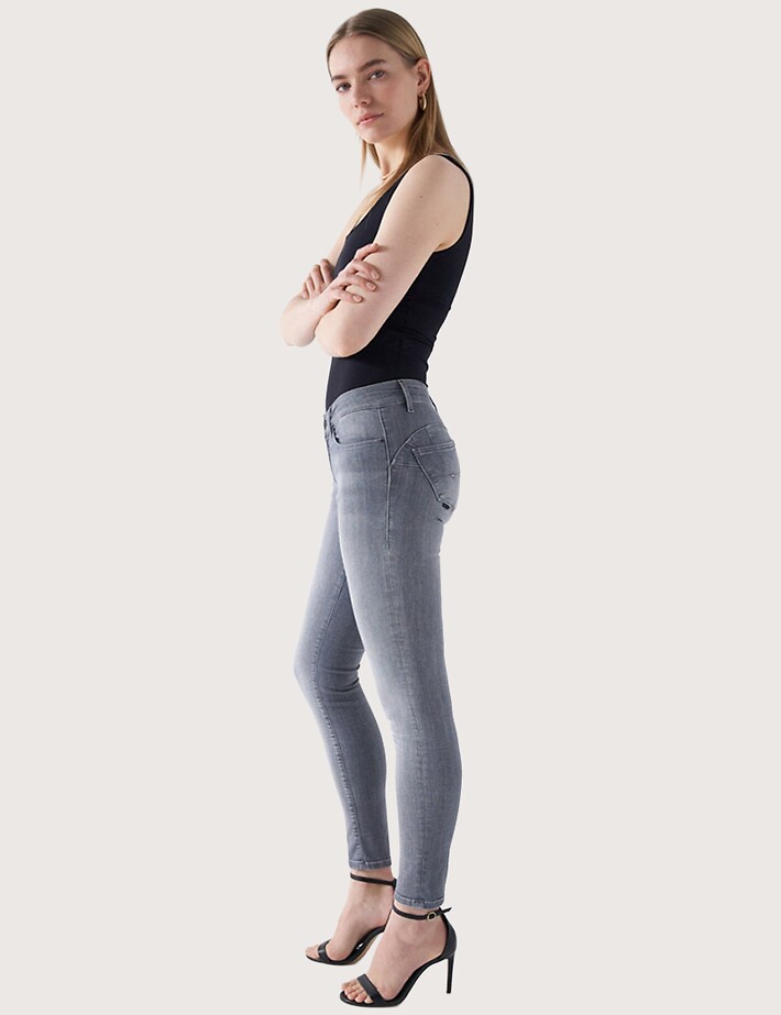 Salsa Jean Wonder Femme Skinny Gris - 4