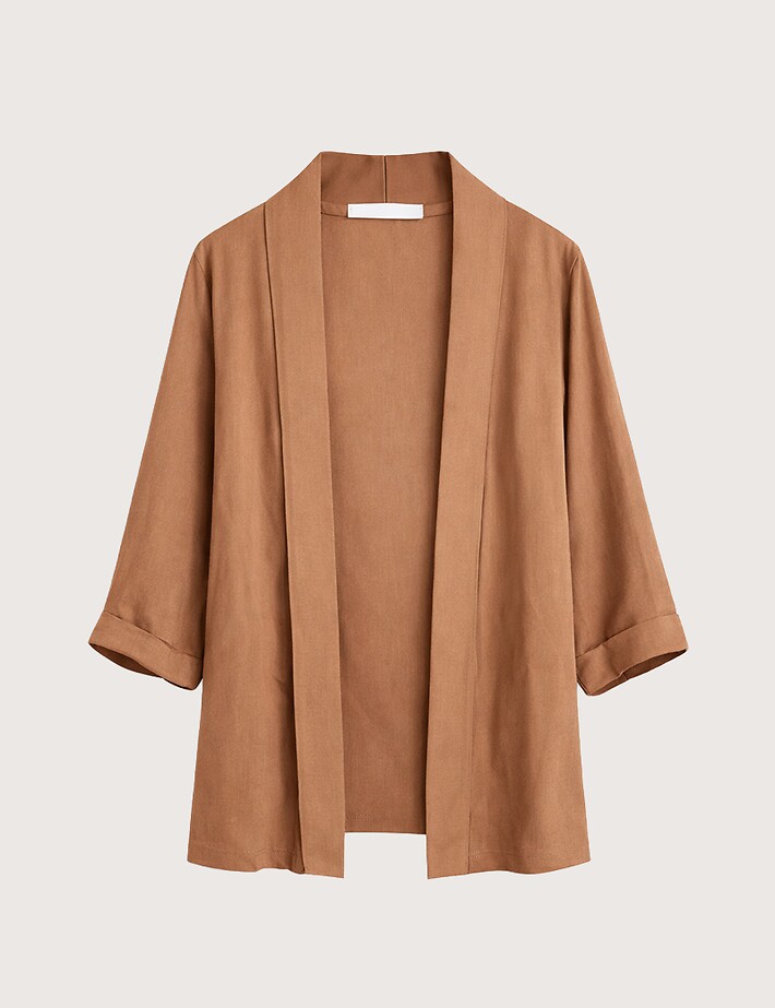 ZEN Blouse Femme Manches 3/4 Camel